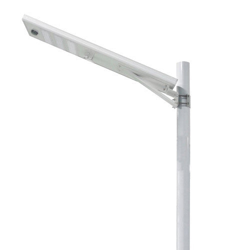 LED Solar Street Light - 80 Watt - 8000 Lumens - 5000K Daylight - Pole Mount - with Motion Sensor - White Finish