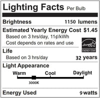 LED T8 Linear Retrofit Bulb - 2 Foot - 9 Watt - 1150 Lumens - 3000K Soft White - Ballast Bypass Only