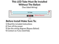 LED T8 Linear Retrofit Bulb - 2 Foot - 9 Watt - 1150 Lumens - 3000K Soft White - Ballast Bypass Only