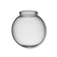 8 Inch Plastic Globe Plain Lip Opening Clear Acrylic