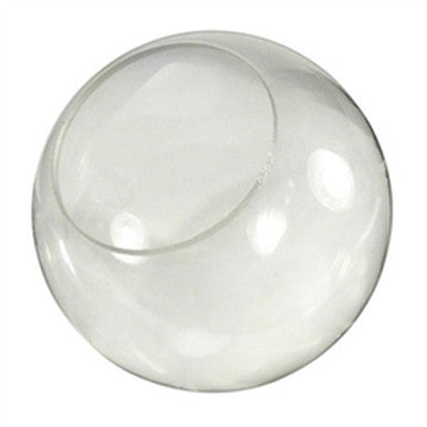 10 Inch Plastic Globe Neckless Opening Clear Acrylic