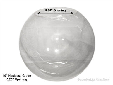 10 Inch Plastic Globe Neckless Opening Clear Acrylic