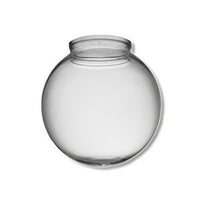 10 Inch Plastic Globe Plain Lip Opening Clear Acrylic