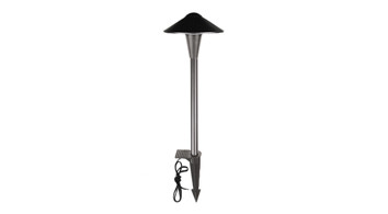 ASD Low Voltage Landscape LED Saucer Head Pathway Lights 5W 12-24V 2700/3000/3500/4000/5000K CRI90+, IP65 Waterproof, Aluminum 6x15inch Black ETL  - 6 Piece Minimum