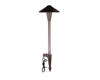ASD Low Voltage Landscape LED Saucer Head Pathway Lights 5W 12-24V 2700/3000/3500/4000/5000K CRI90+, IP65 Waterproof, Aluminum 6x15inch Bronze ETL  - 6 Piece Minimum