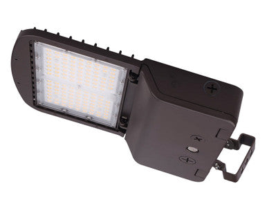 Multiwatt LED Parking Lot Area Light -  100/80/60 Watts - Trunnion Mount - 14000 Lumens - 5000K Daylight - Type 5 Lens - 120-277V - Bronze Finish