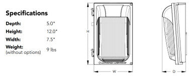 TWX LED Size 1 Wallpack, LED, Package 2, 5000K, 120-277V, Photocell,  buttontype, Textured dark bronze,  super durable
