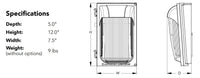 TWX LED Size 1 Wallpack, LED, Package 2, 5000K, 120-277V, Photocell,  buttontype, Black finish,  super durable