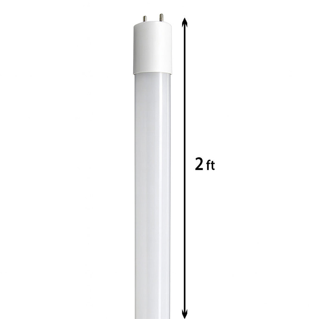 LED T8 Linear Retrofit Bulb - 2 Foot - 8 Watt - 1250 Lumens - 3500K Neutral White - Electronic T8 Ballast Compatible Only