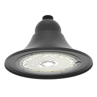 Designer Bell LED Single Head Solar Post Top - 20 Inch Diameter - 50 Watt - 8000 Lumens - Color Temperature Selectable 30K/40K/50K - 5 Inch Tennon Adaptor - Bronze Finish