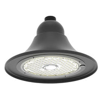 Designer Bell LED Single Head Solar Post Top - 20 Inch Diameter - 50 Watt - 8000 Lumens - Color Temperature Selectable 30K/40K/50K - 5 Inch Tennon Adaptor - Bronze Finish