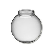 12 Inch Plastic Globe Plain Lip Opening Clear Acrylic