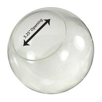 14 Inch Plastic Globe Neckless Opening Clear Acrylic