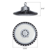 200 Watt UFO LED High Bay Light - 27,000 Lumens - 5000K Daylight - 120-277V - Black Finish