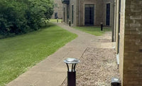 LED Solar Bollard Lights with Remote - Height 36 Inches- 2 Watt - 350 Lumens - Color Selectable 30K/50K - Anchor Bolts & Plate Included - Black Finish