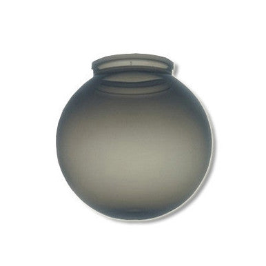 8 Inch Plastic Globe Plain Lip Opening Smoke Acrylic