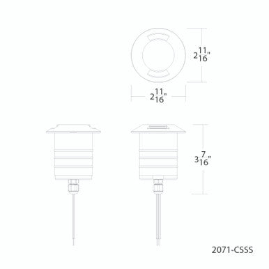 Smart Color Changing LED Indicator Light in Stainless Steel - 2071-CSSS