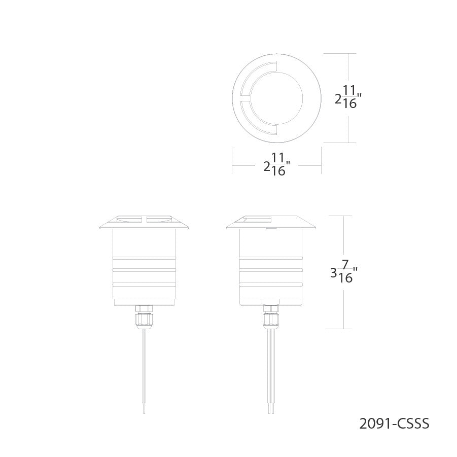 Smart Color Changing LED Indicator Light in Stainless Steel - 2091-CSSS