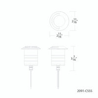 Smart Color Changing LED Indicator Light in Stainless Steel - 2091-CSSS