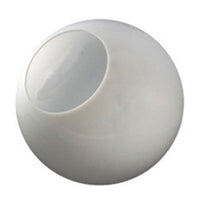 12 Inch Plastic Globe Neckless Opening White Acrylic