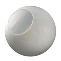 12 Inch Plastic Globe Neckless Opening White Acrylic