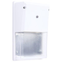 LED Turtle Friendly Wallpack - 20 Watt - Color Selectable 4000K Cool White or Amber - 120-277V - White Finish - Integrated Photocell - TURTLE SAFE
