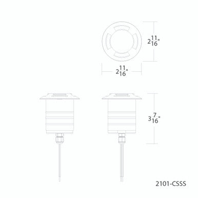 Smart Color Changing LED Indicator Light in Stainless Steel - 2101-CSSS