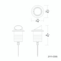 Smart Color Changing LED Indicator Light in Stainless Steel - 2111-CSSS