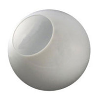 16 Inch Plastic Globe Neckless Opening White Acrylic