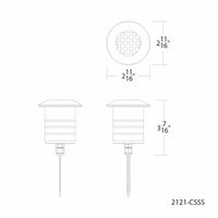 Smart Color Changing LED Indicator Light in Stainless Steel - 2121-CSSS