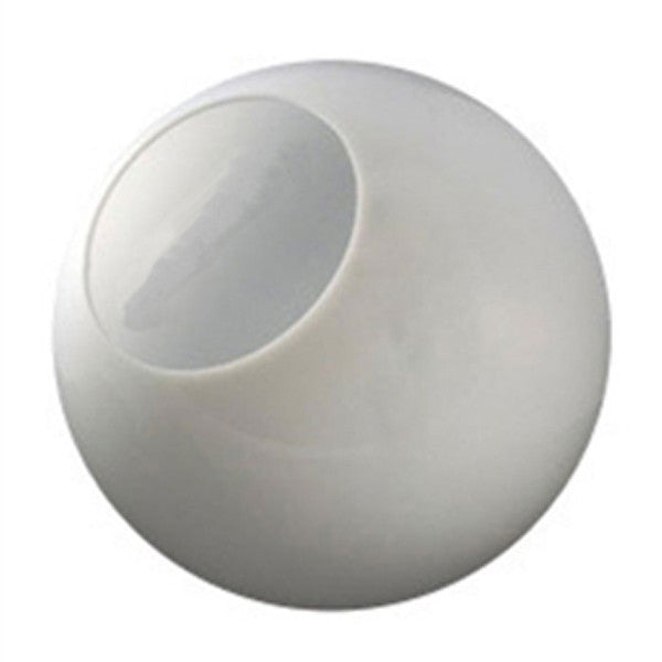 20 Inch Plastic Globe Neckless Opening White Acrylic