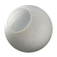 20 Inch Plastic Globe Neckless Opening White Acrylic
