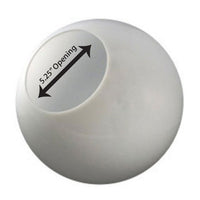 20 Inch Plastic Globe Neckless Opening White Acrylic