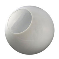 22 Inch Plastic Globe Neckless Opening White Acrylic