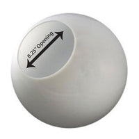 22 Inch Plastic Globe Neckless Opening White Acrylic