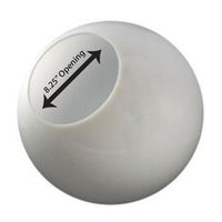 22 Inch Plastic Globe Neckless Opening White Acrylic
