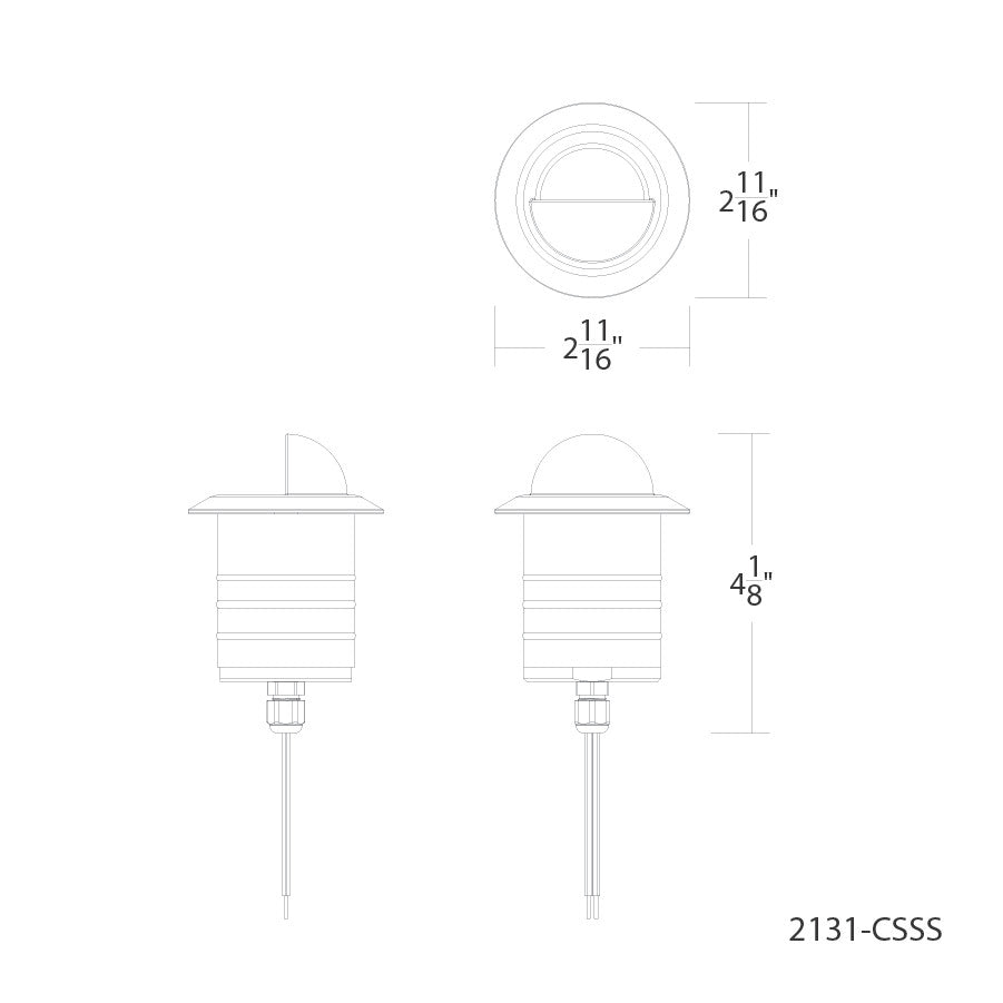 Smart Color Changing LED Indicator Light in Stainless Steel - 2131-CSSS