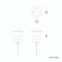 Smart Color Changing LED Indicator Light in Stainless Steel - 2131-CSSS