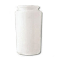 6 Inch Plastic Cylinder Plain Lip Opening White Opal Acrylic