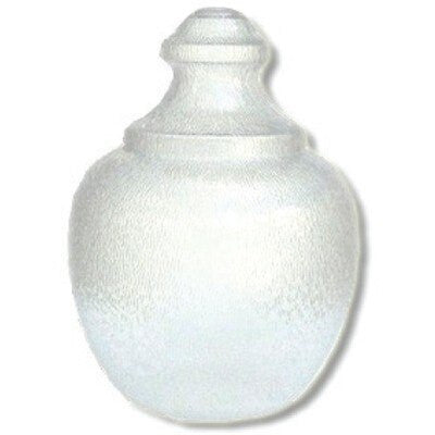 Medium Acorn Plastic Globe with 8" Plain Lip Opening, Clear Textured Polycarbonate - 25 inches