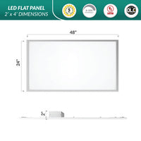 2x4 LED Flat Panel - 50 Watt - 5100 Lumens - 4000K Cool White - 120-277V - Dimmable - With Recessed Sheet Rock Kit