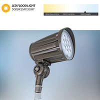 28 Watt LED Landscape Light with Knuckle Mount - Integrated LED - 2800 Lumens - 5000K Daylight - 120-277V