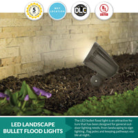42 Watt LED Landscape Light with Knuckle Mount - Integrated LED - 4200 Lumens - 3000K Soft White - 120-277V