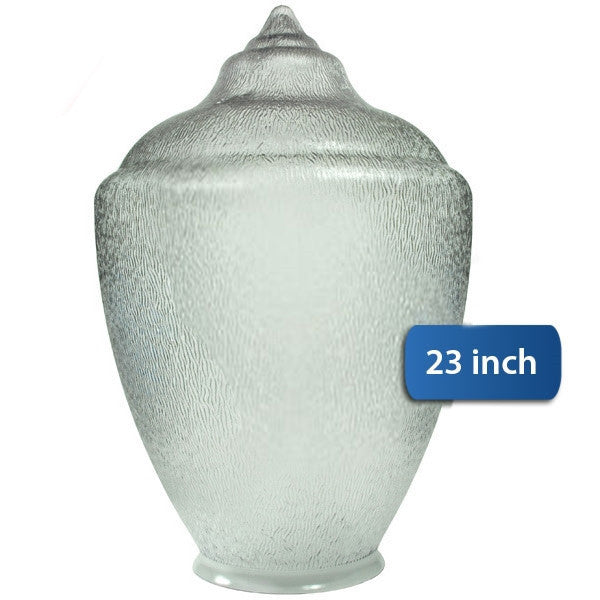 Large Acorn Plastic Globe with 8" Plain Lip Opening - 23 inches