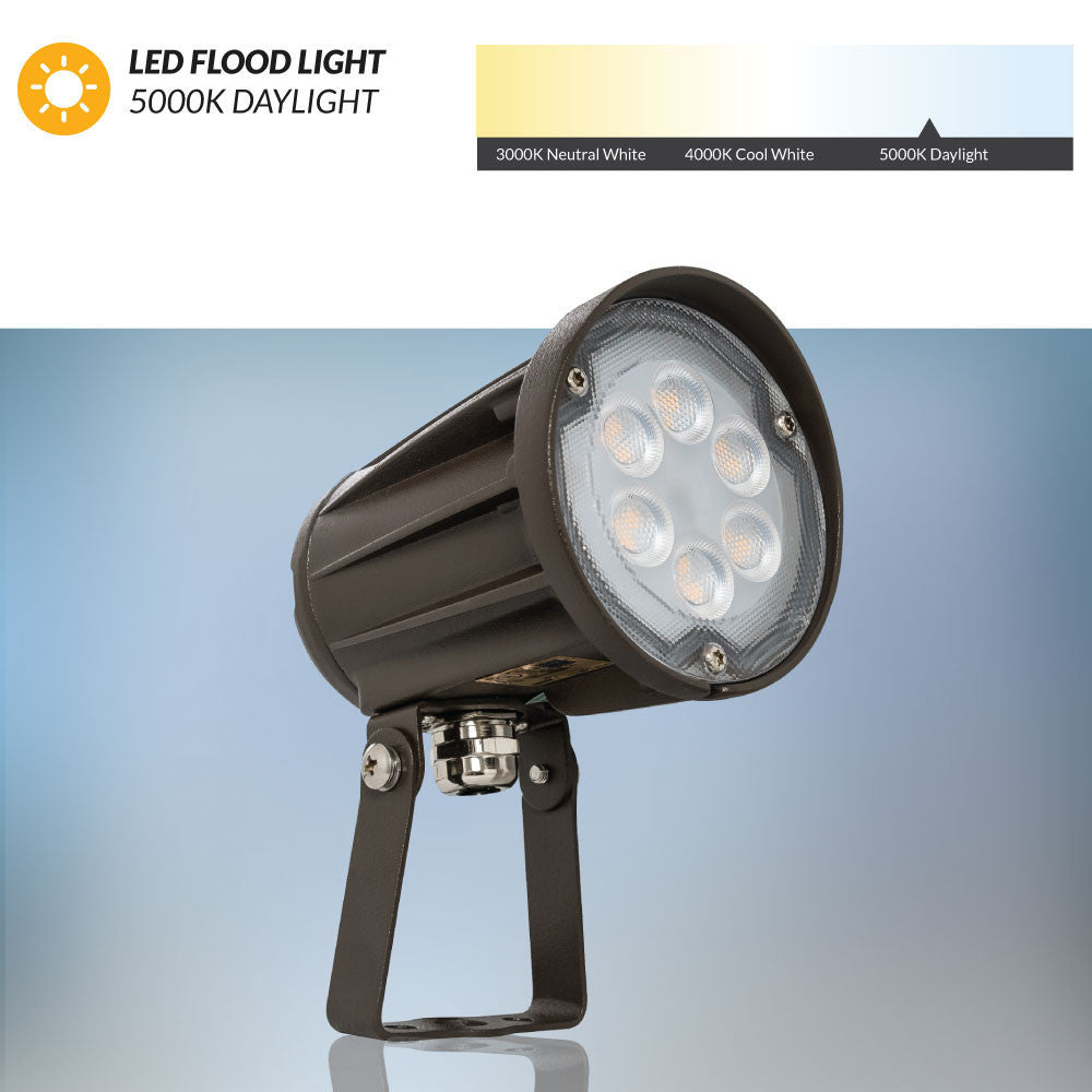 42 Watt LED Landscape Light with Trunnion Mount - Integrated LED - 4200 Lumens - 5000K Daylight - 120-277V