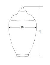 Large Acorn Plastic Globe with 8" Plain Lip Opening - 23 inches