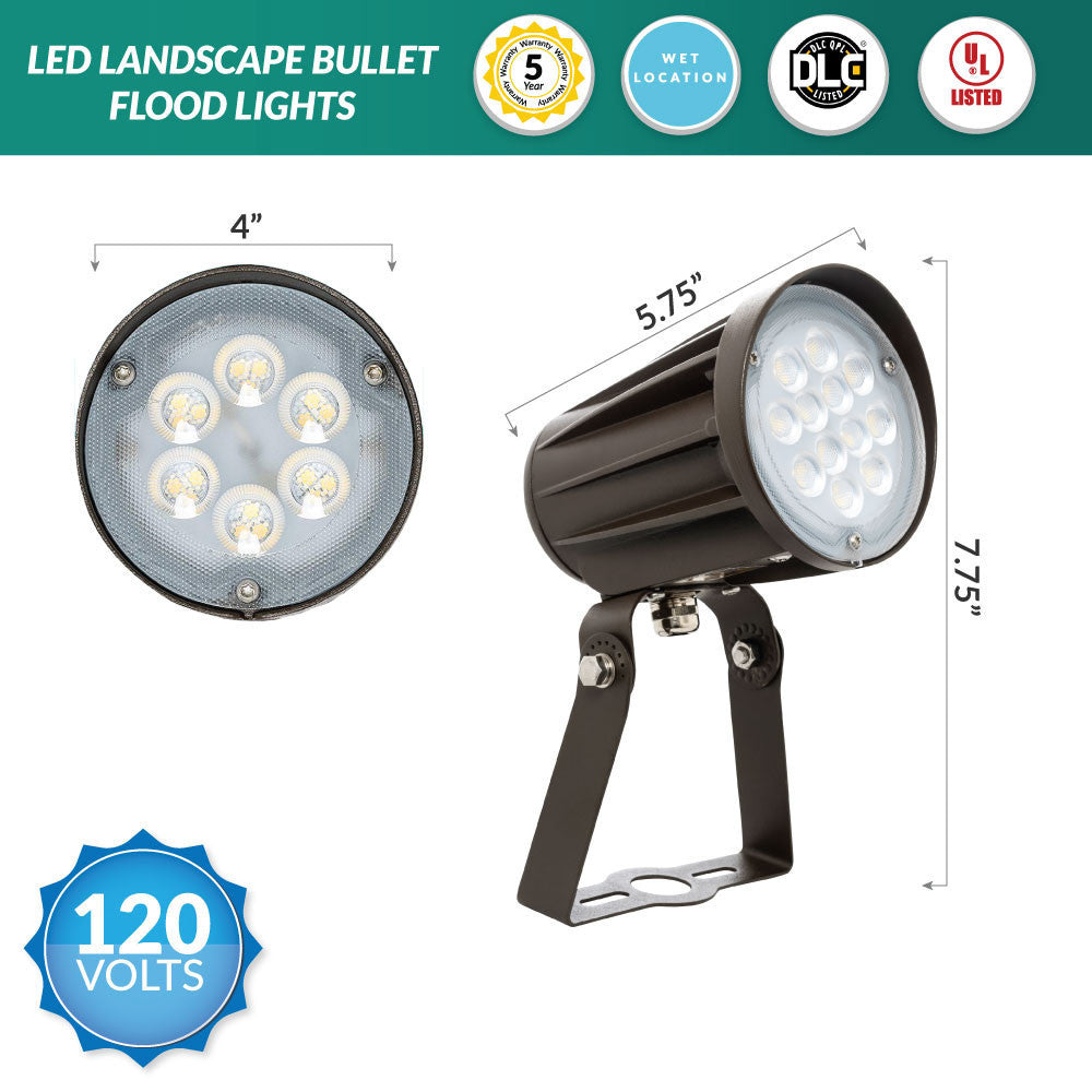 28 Watt LED Landscape Light with Trunnion Mount - Integrated LED - 2800 Lumens - 3000K Soft White - 120-277V