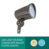 6 Watt LED Landscape Light with Knuckle Mount - Integrated LED - 550 Lumens - 3000K Soft White - 12V