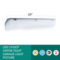 LED 2 Foot Vaportight - 25 Watt - 3125 Lumens - 5000K Daylight - 120-277V - Ceiling or Conduit Mount
