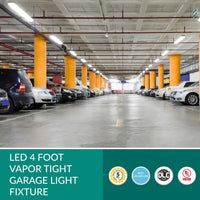 LED 2 Foot Vaportight - 25 Watt - 3125 Lumens - 5000K Daylight - 120-277V - Ceiling or Conduit Mount